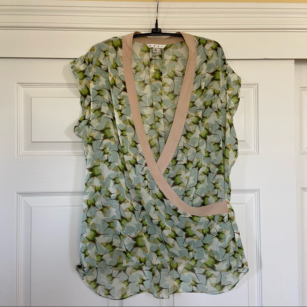 Cabi Butterfly Wrap Top